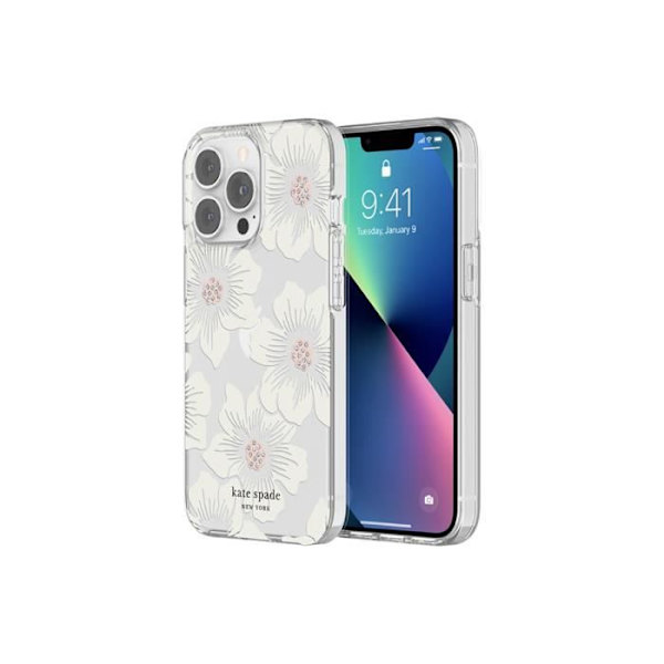 Fodral till Apple iPhone 13 Pro MagSafe Hollyhock Range Hollyhock Print Kate Spade White Vit