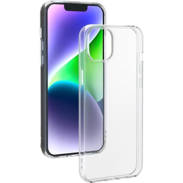 iPhone 14 Plus -kotelo Silisoft Soft Transparent - Alkuperä Ranska Bigben-takuu