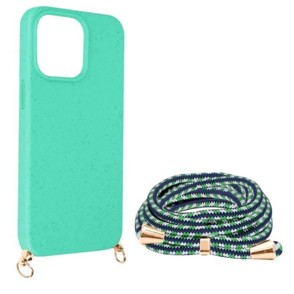 Nauhakotelo iPhone 15 Pro Max Silicone Kierrätettävä Classic Case Organic Green Blå