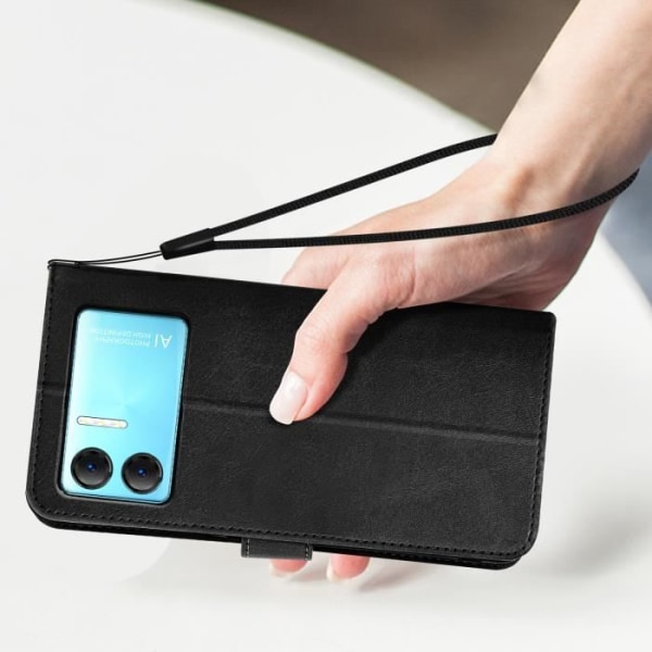 Doogee X98 og X98 Pro Case Håndledsrem Sort Flip Case