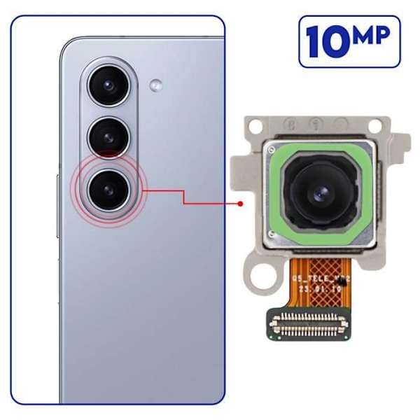 Alkuperäinen Samsung takakameran varaosa Galaxy Z Fold 5 3X 10MP zoom teleobjektiiville