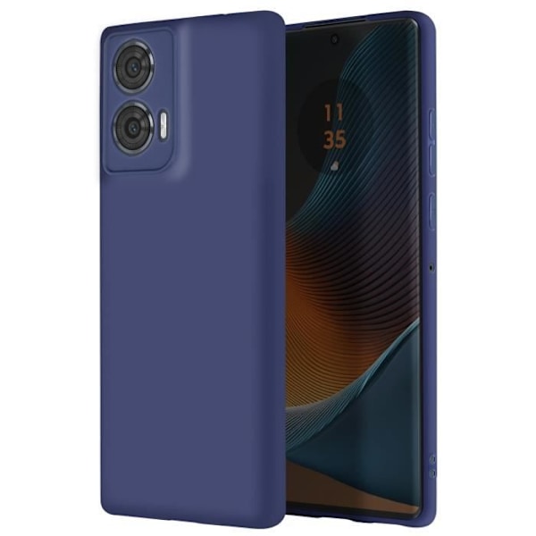 Fodral till Motorola Edge 50 Fusion - AVIZAR - Silikon - Matt finish - Blå Blå