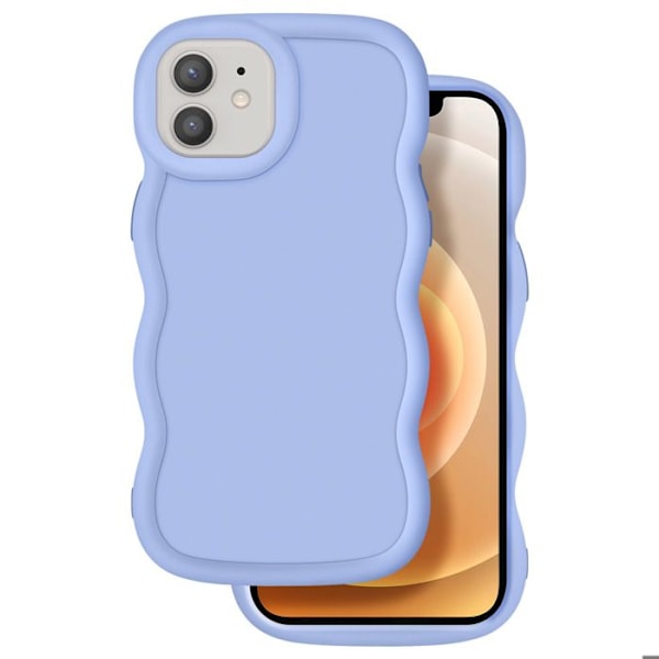 Coque til iPhone 12 og 12 Pro Silikone Stødabsorberende Candy Serie Lavendel Lila