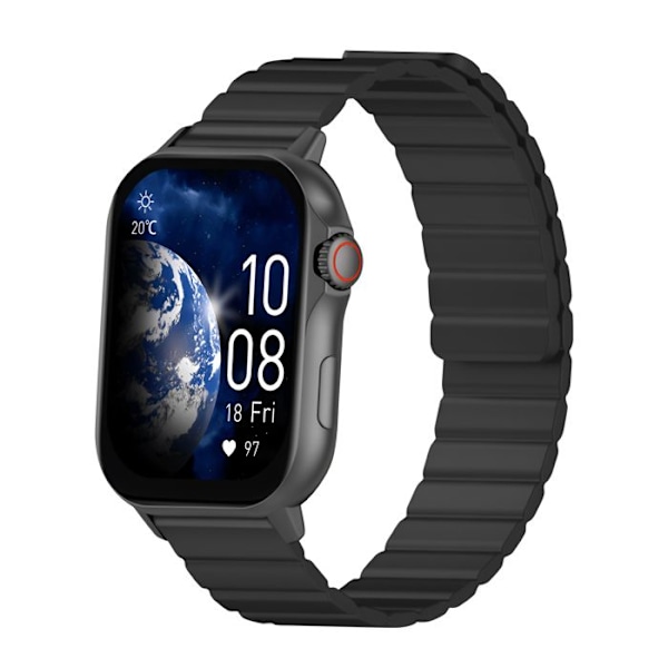 Smartwatch Hälsounderhåll Fullständig Autonomi 8d Vattentät IP68 Proove Svart Svart