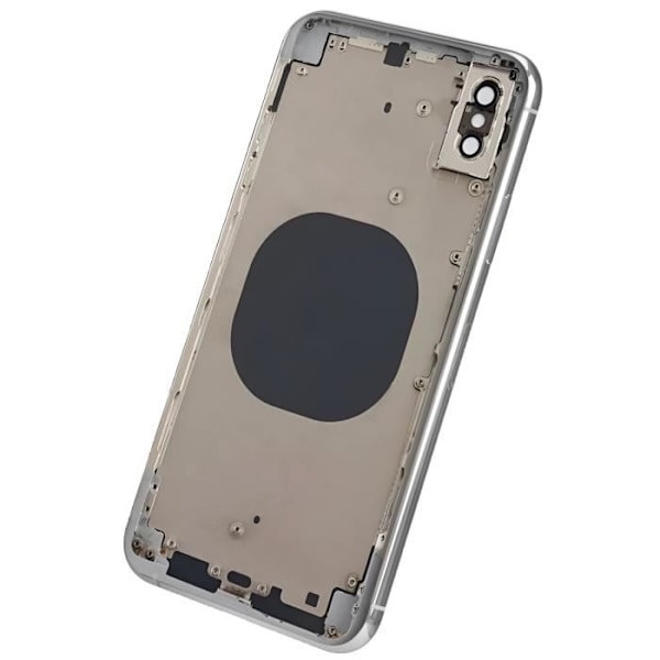 iPhone XS chassis med gråt erstatningsglas bagpå Vit