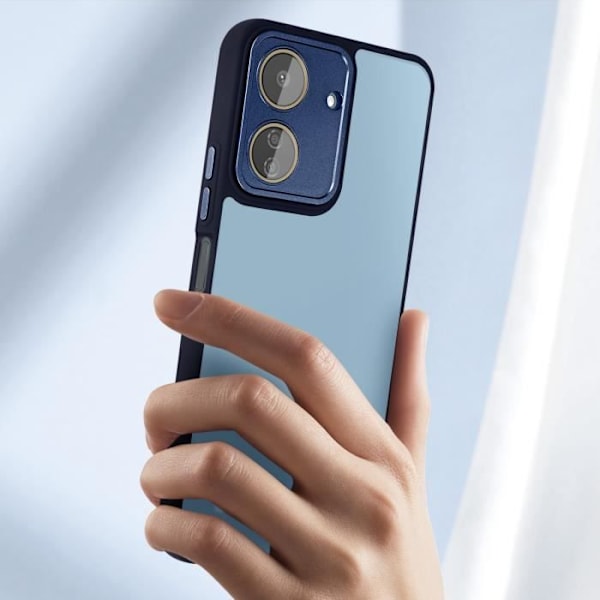 Fodral till Xiaomi Redmi 13C - AVIZAR - Rökt hård rygg skyddat kamerablock - midnattsblått Blå