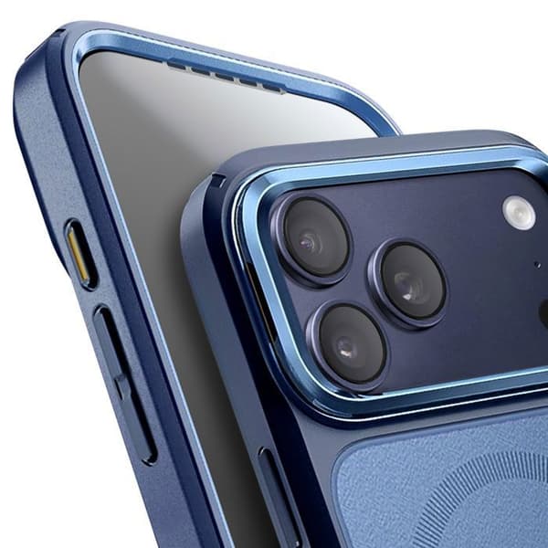 Heltäckande skydd för iPhone 17 Pro MagSafe Stötabsorberande 6m med Stöd I-Blason Blå Blå