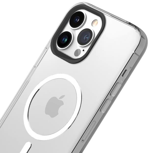 iPhone 13 Pro Max MagSafe -kuori, iskunkestävä, kellastumaton, Rhinoshield, läpinäkyvä Vit