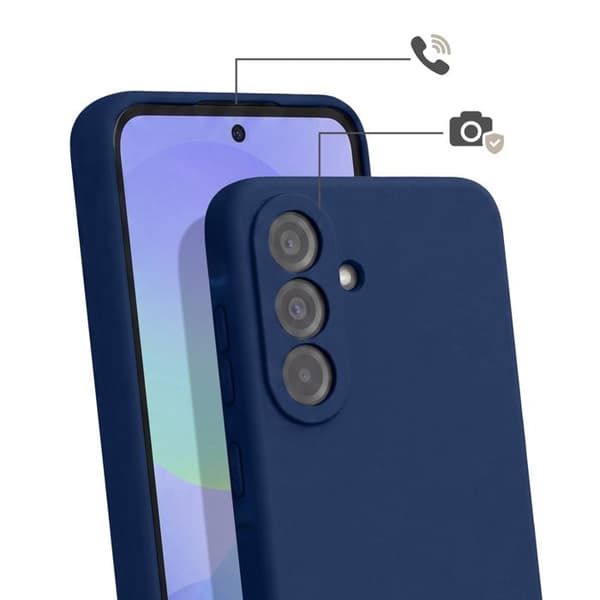 Siliconfodral för Samsung Galaxy A56 med blå natt nackrem Blå