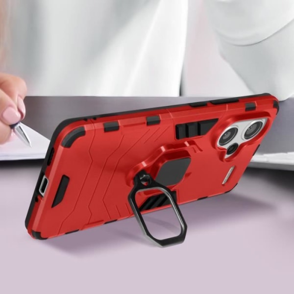 Smartphone cover - Xiaomi - Redmi Note 13 Pro Plus - Rød - 360° roterende ring - Moderne design Röd