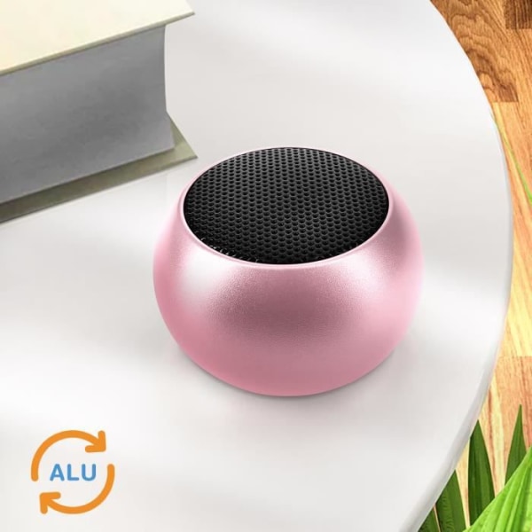 Mini trådlös högtalare 3W aluminium Ultrakompakt rosa handledsrem