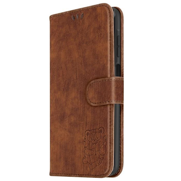 Tiger Case for Samsung A25 5G - AVIZAR - Video Support Wallet - Ruskea - Puolijäykkä kuori - Sileä kastanj