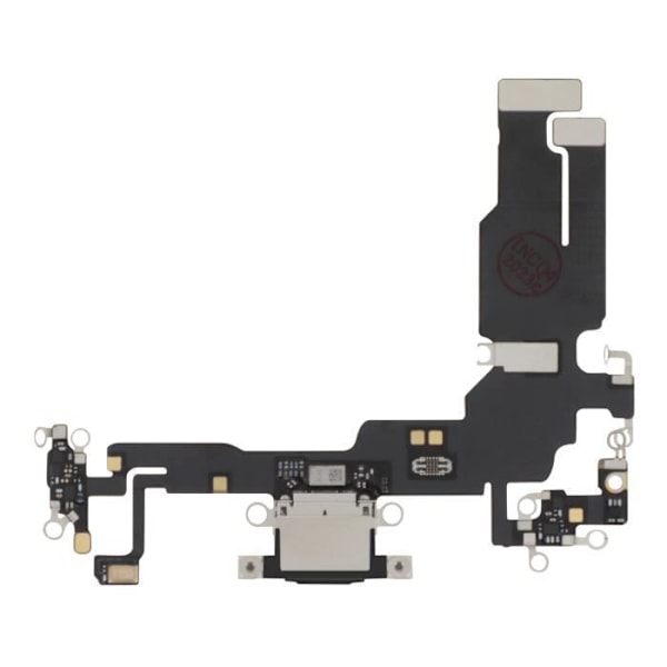 Ladeconnector til Apple iPhone 15 - AVIZAR - USB C-port + Mikrofon Sort Svart