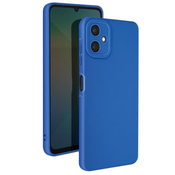 Coque - Samsung - Galaxy A06 - Mjuk Silikon - Skyddad Kamerablock - Soft-touch Yta Blå