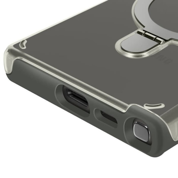 Coque MagSafe för Samsung Galaxy S24 Ultra Stöttålig Fällbart Stöd Svart Svart