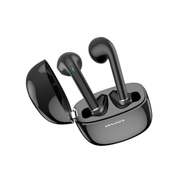 AWEI T28P trådlösa sporthörlurar med laddningsfodral och Smart Touch Bluetooth 5.1 Music Mode -