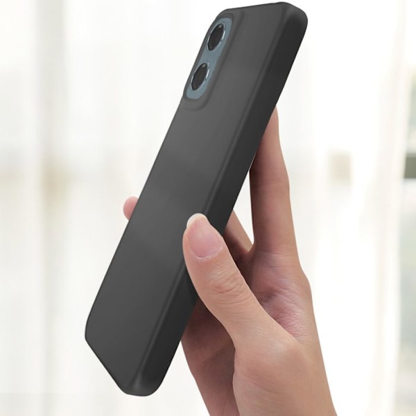 Silikonskal för Motorola Moto G05 och E15 Mjukt Matt Svart Svart