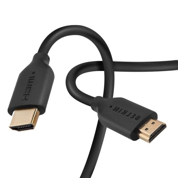 HDMI till HDMI-kabel Ultra HD 4K Guldpläterade kontakter 2 meter Belkin Svart