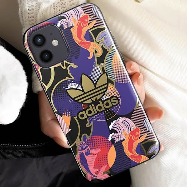 Cover til iPhone 12 Mini - ADIDAS - Allover Print CNY Multicolor - Hævede kanter Flerfärgad