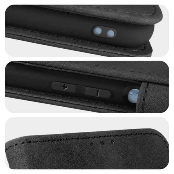Xiaomi Redmi Note 10 Pro Case Suede Effect Wallet Video Support Forcell musta Svart