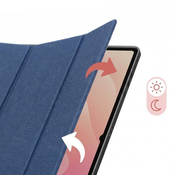Samsung Galaxy Tab S12 Plus Domo Tri-Fold Iskunkestävä Kuori Dux Ducis Sininen Blå