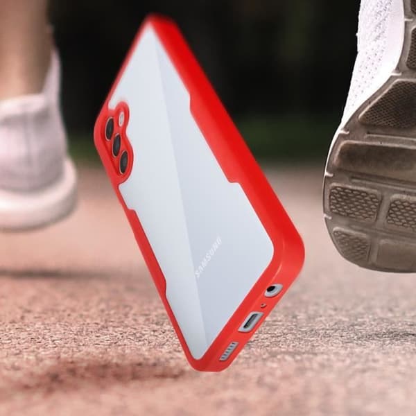 Skyddsskal - AVIZAR - Samsung Galaxy A13 5G / A04s - Plexiglas - Polymer - Röd Röd