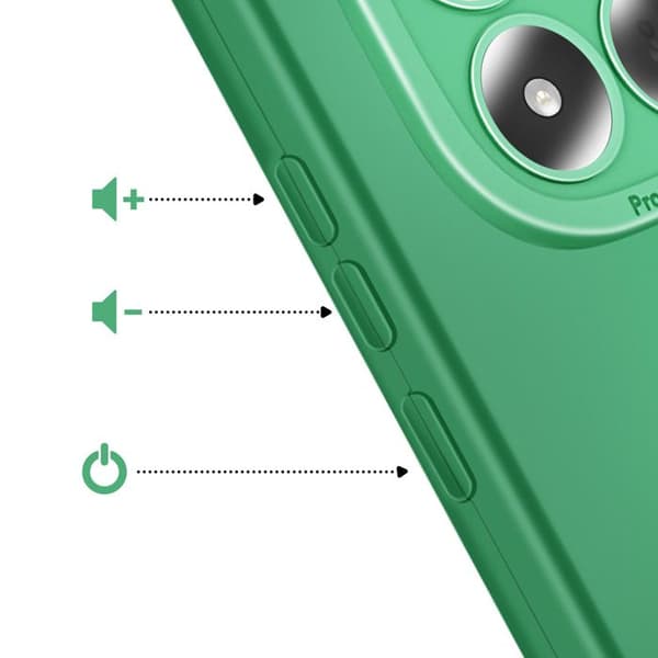 Siliconfodral för Redmi Note 15 Pro Plus med förstärkt kamerablock i grön Grön