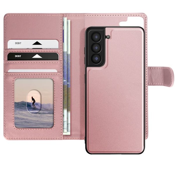 Étui pour Samsung Galaxy S21 Coque Détachable Mayaxess Rose Champagne Rosa
