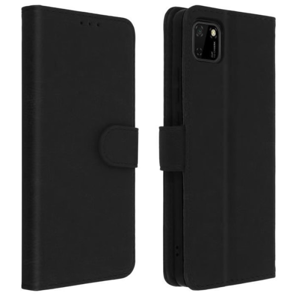 Étui Folio - AVIZAR - Huawei Y5p - Silikone gel - Magnetisk - Sort Svart