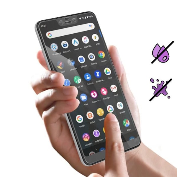 Härdat glas för Google Pixel 3 XL Livstidsgaranti Force Glass Clear Vit