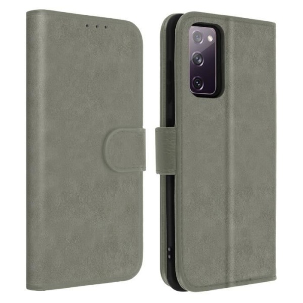 Etui för Samsung Galaxy S20 FE - AVIZAR - Helväsk - Mjuk - Magnetisk - Slät grå