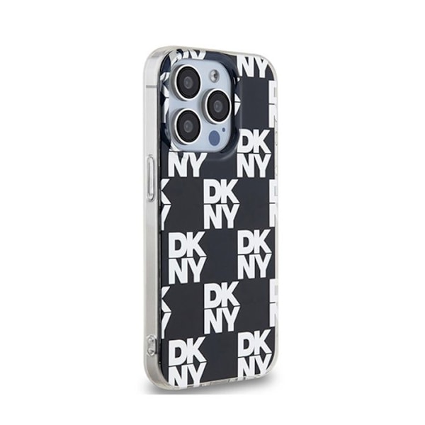 DKNY IML Checkered Mono Pattern - Kotelo iPhone 15 Pro Maxille (musta)