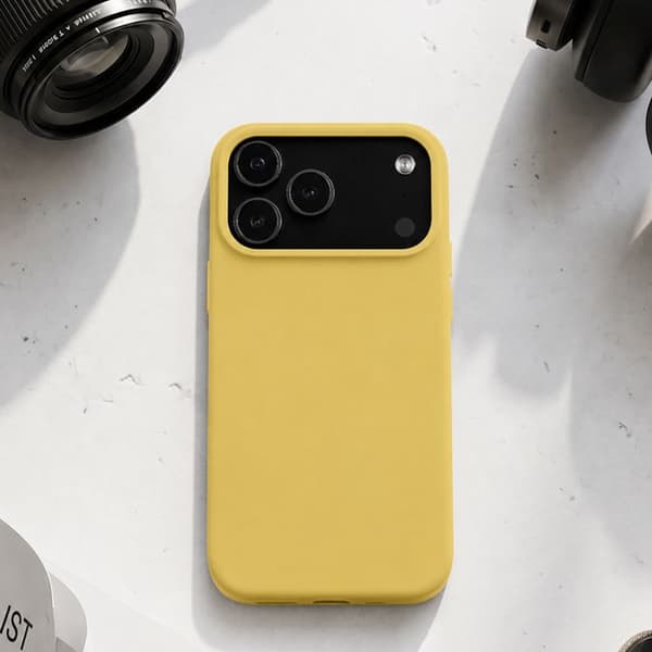 MagSafe-cover til iPhone 17 Pro Max i silikone, Velvet Smoothie Tactical Gul Gul