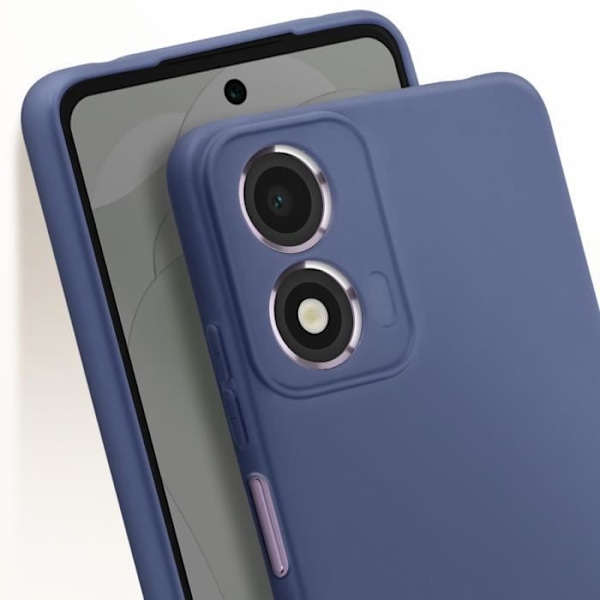 Coque til Motorola Moto E14 Blød Mat Mørkeblå Blå