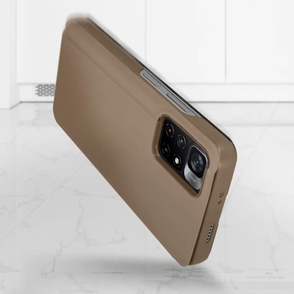 Xiaomi Poco M4 Pro 5G-fodral, Redmi Note 11, 11T 5G Time Display Support Beige Beige