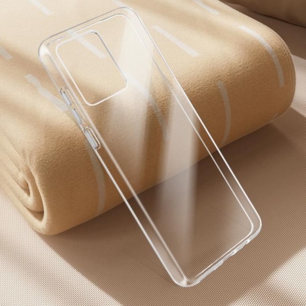 Taske til Motorola Moto G84 Slim 0,5 mm Anti-gulning Gennemsigtig Transparent