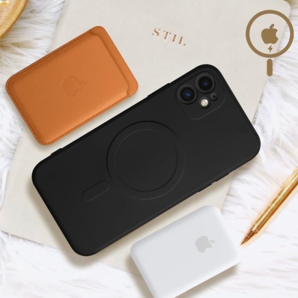 Skyddsskal AVIZAR för iPhone 11 - Mag Cover - Svart - Kompatibel med MagSafe-tillbehör Svart