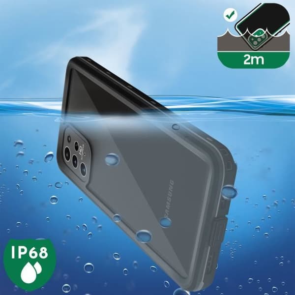 Coque - REDPEPPER - Galaxy S20 Plus - Vandtæt op til 2m - Bi-materiale - Stødresistent Svart