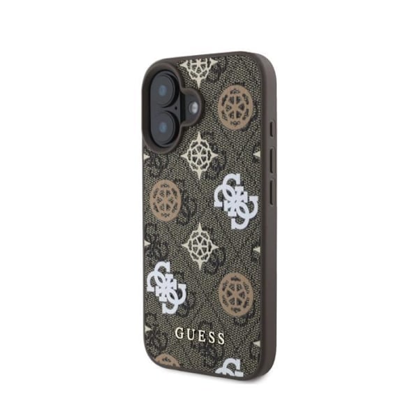 Coque dla iPhone 16 Yhteensopiva MagSafe 4G Peony Ultra-Chic Guess Ruskea Flerfärgad