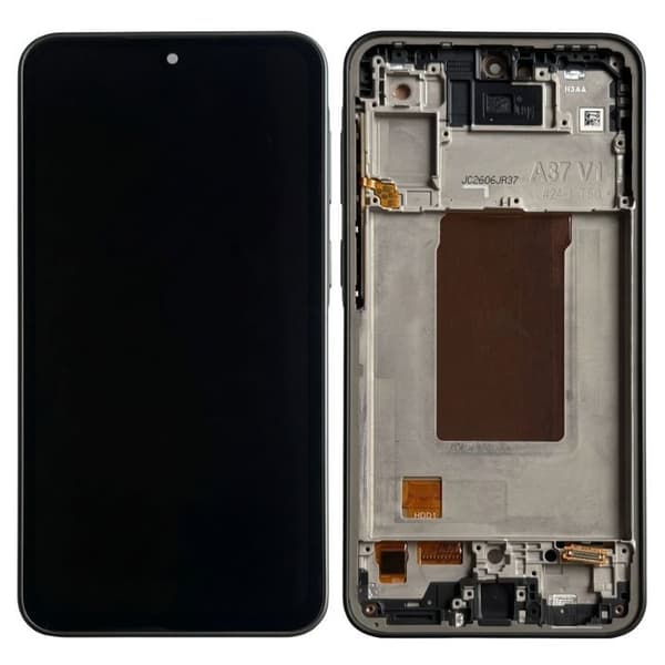 Helskärm för Samsung Galaxy A37 5G Mjuk OLED-panel på svart chassi Svart