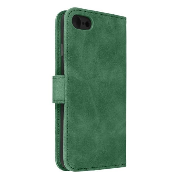 iPhone SE 2020, 8 ja 7 Case Suede Effect Wallet Video Support Forcell vihreä grön
