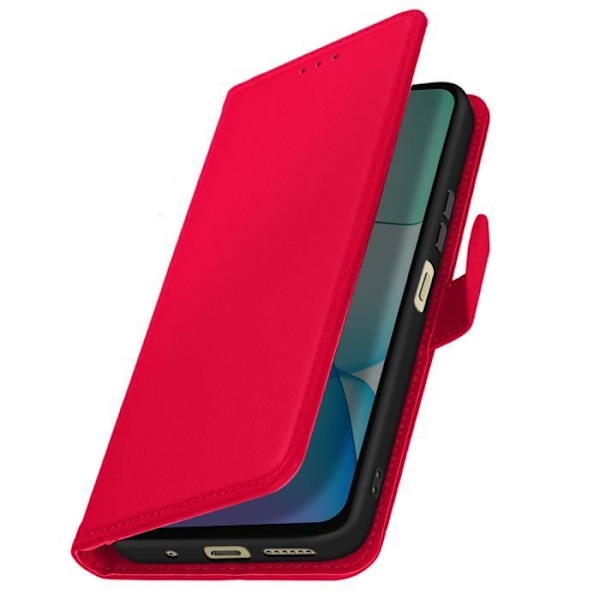 Etui för Xiaomi Redmi 13 Med Magnetisk Flik Röd Röd