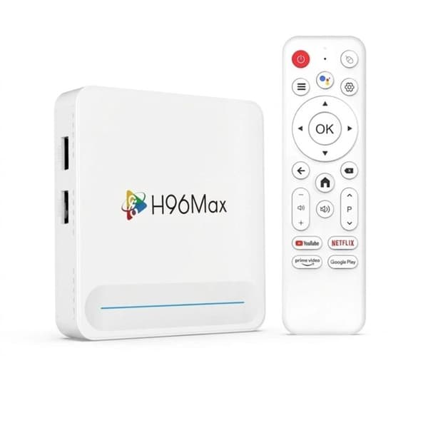 Box TV Android 14 Mediaspelare 8K HDR Wi-Fi 6 4 GB RAM 32 GB Vit