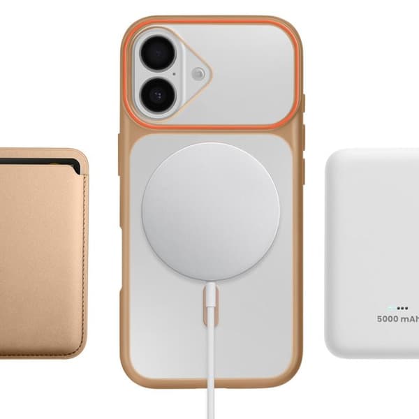iPhone 17 Cover Bi-material Beskyttelse Hårdt Bag Kompatibel med MagSafe Brun brun