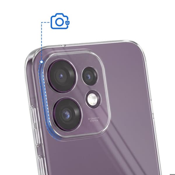 Siliconefodral för Oppo Reno 16 med 3D Pop Planet-design, Transparent Vit