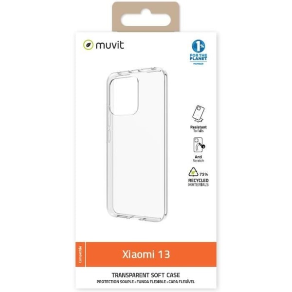 Fodral till Xiaomi 13 Recycled Muvit Transparent