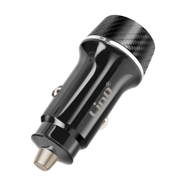 Biloplader - LinQ - 38W - USB-C 20W - USB 18W - Design Carbon Sort Svart
