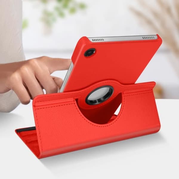 Folio cover - Samsung - Galaxy Tab A9 Plus - Rød - 360° rotation - Fuld beskyttelse Röd