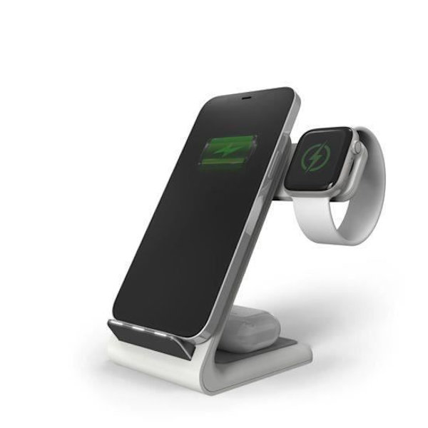 ChargeTree Swing Qi Langaton latausteline, jossa on kolme merkkivaloa stm products Valkoinen Vit