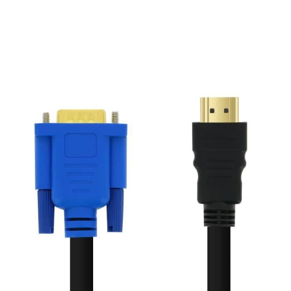 HDMI til VGA-adapter - LinQ - 1,8m - 1920x1080p - Sort - Han til Han